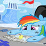 Rainbow Dash (Crash ) Filly in Ms-paint