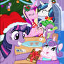 Twilight Sparkel Flurry Heart Chrismas in Ms-Paint