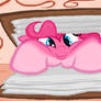 Pinkie Pie hidden in a book in ms-paint