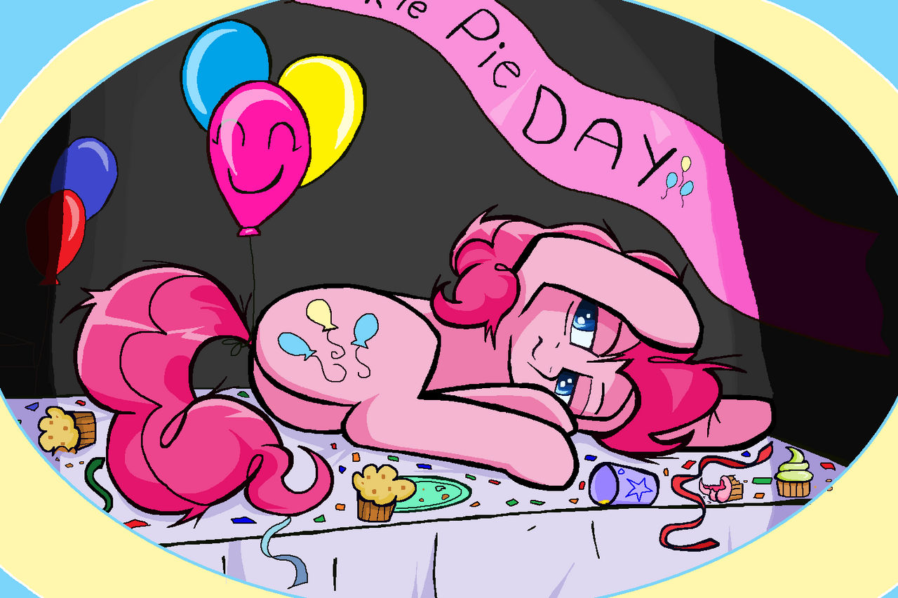Pinkie Pie DAY on next day in Ms-Paint