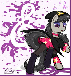 Octavia in MS-paint Helluva Boss Outfit