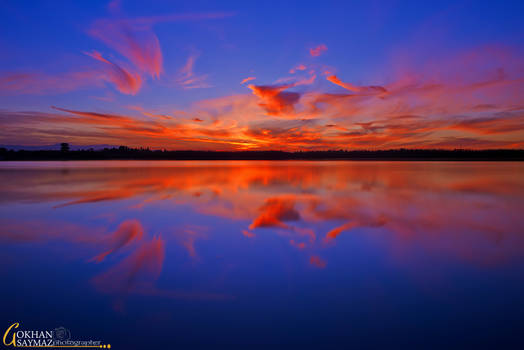 A SUNSET WITH THE REFLECTIONS