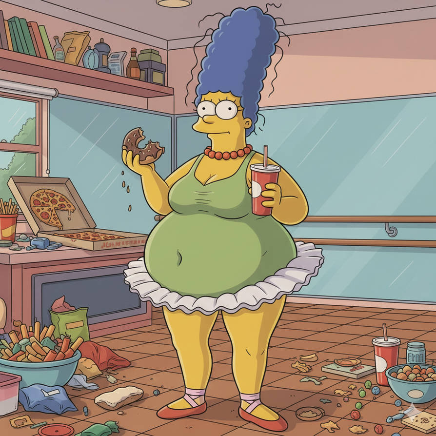 136 Marge's Rapper Fat marge dances ballet by pokemonEetu99 on DeviantArt
