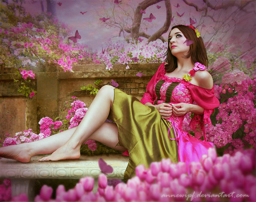 Pink and Green Fairy by annewipf