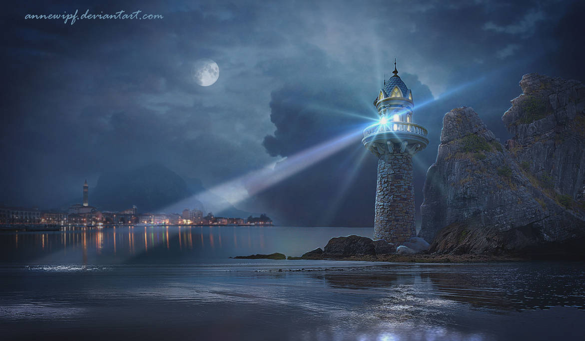 Night Harbor by annewipf
