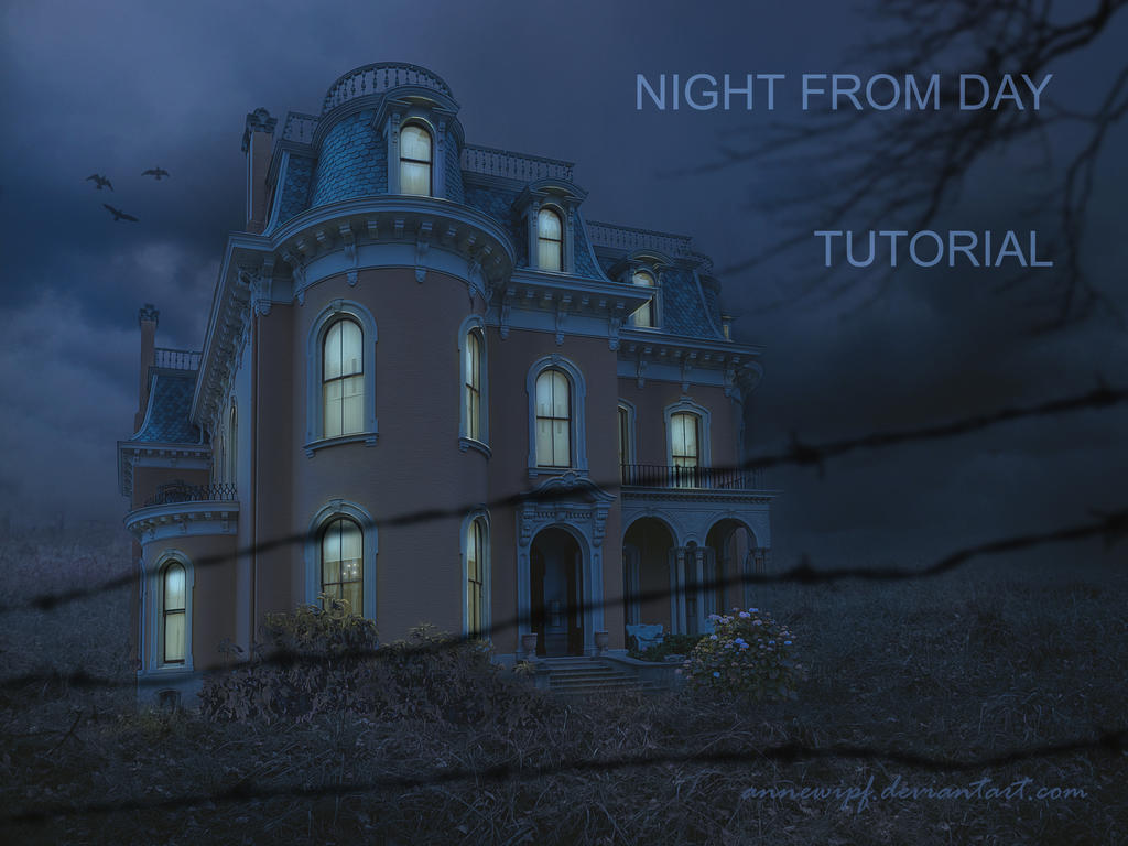 Night from day Tutorial for Psd by annewipf Night from day Tutorial for Psd by annewipf