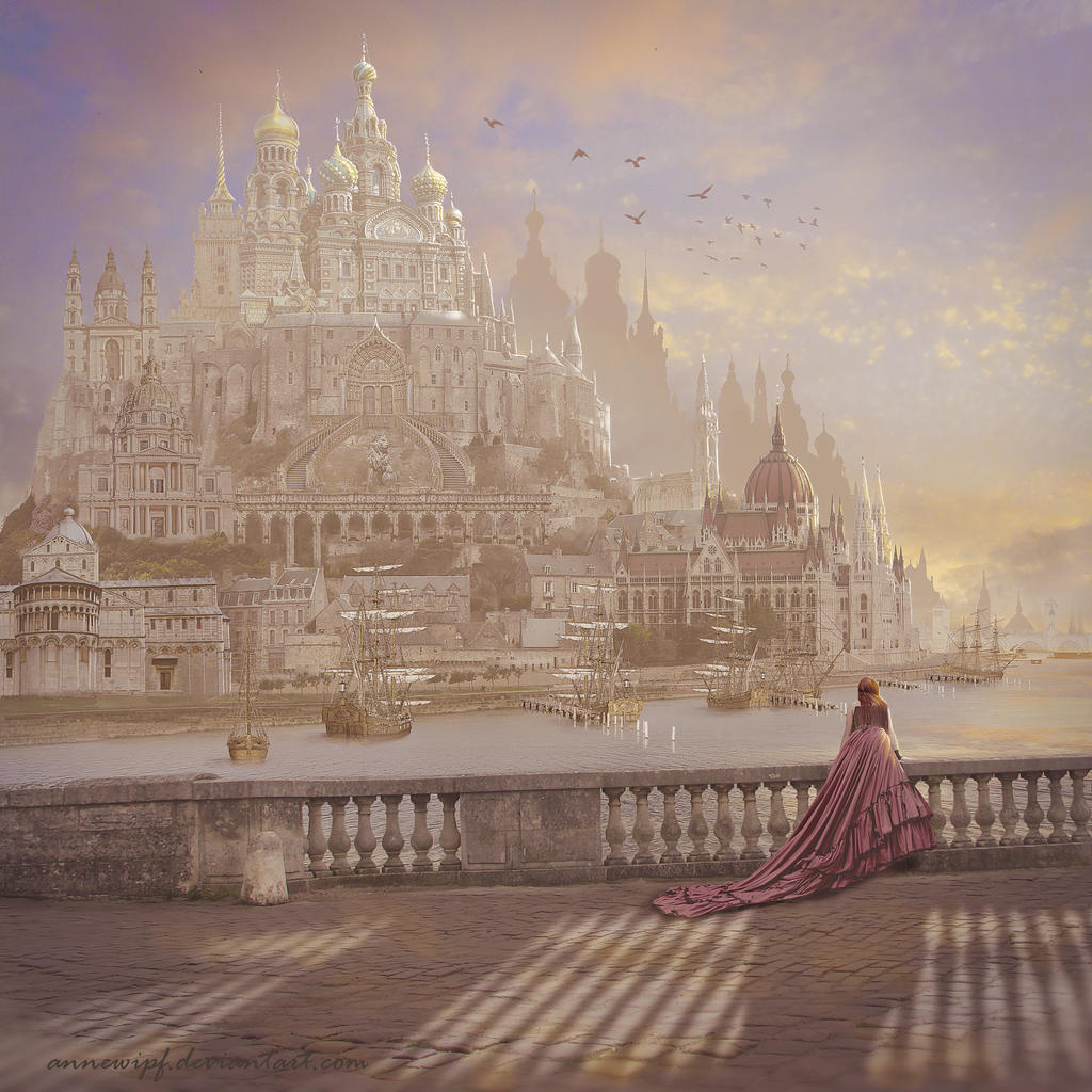 Golden City in the Morning by annewipf