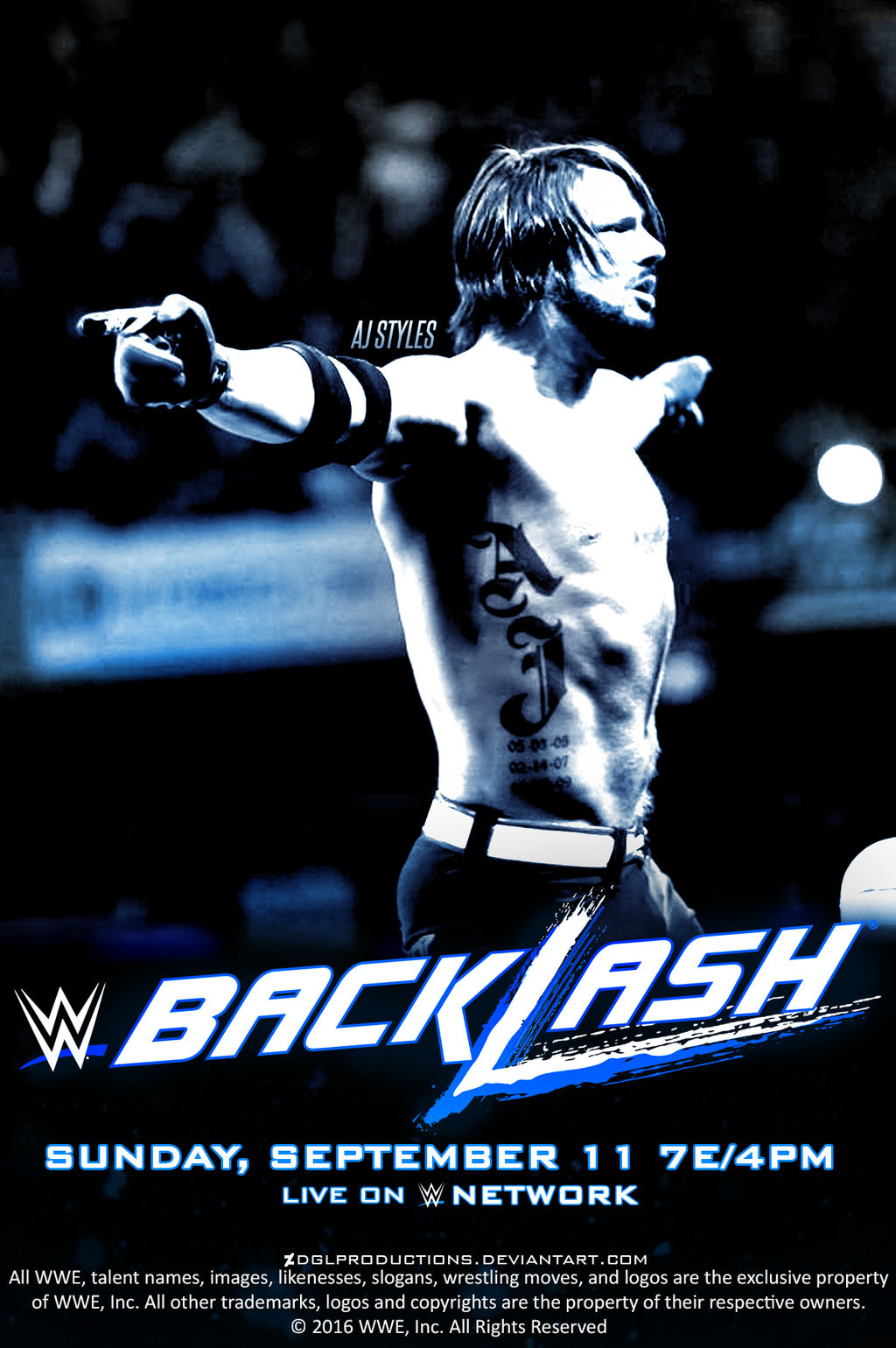 WWE Backlash 2016 - AJ Styles Version by DGLProductions on DeviantArt