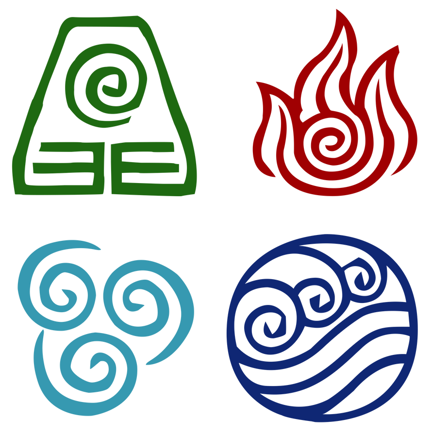 Avatar The Last Airbender Element Symbols by DGLProductions on DeviantArt