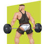 Deadlift Bear - Gym Ass in Ripped Shorts