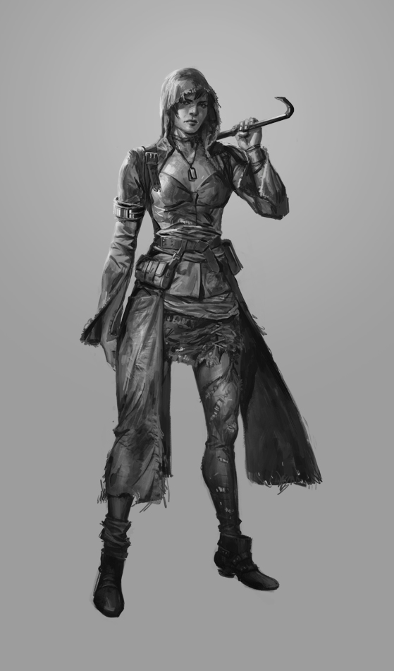 Post Apocalyptic- female sketch