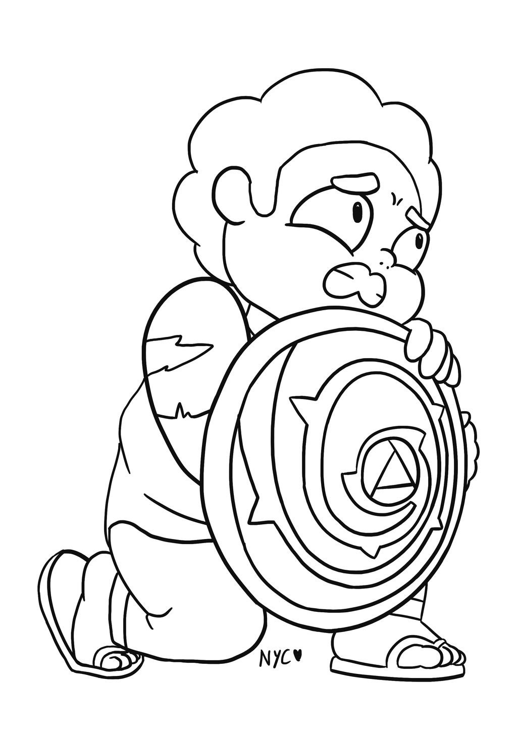 Simple Line Drawing Steven Steven Line Art by NahCity on DeviantArt