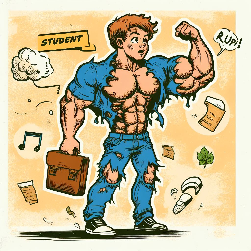 Student kid muscle growth by kruincbv on DeviantArt