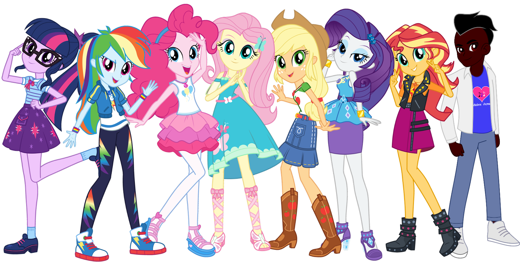 MLP EG Mane 7 and Jukebox James #2 by warmelinkmichael on DeviantArt