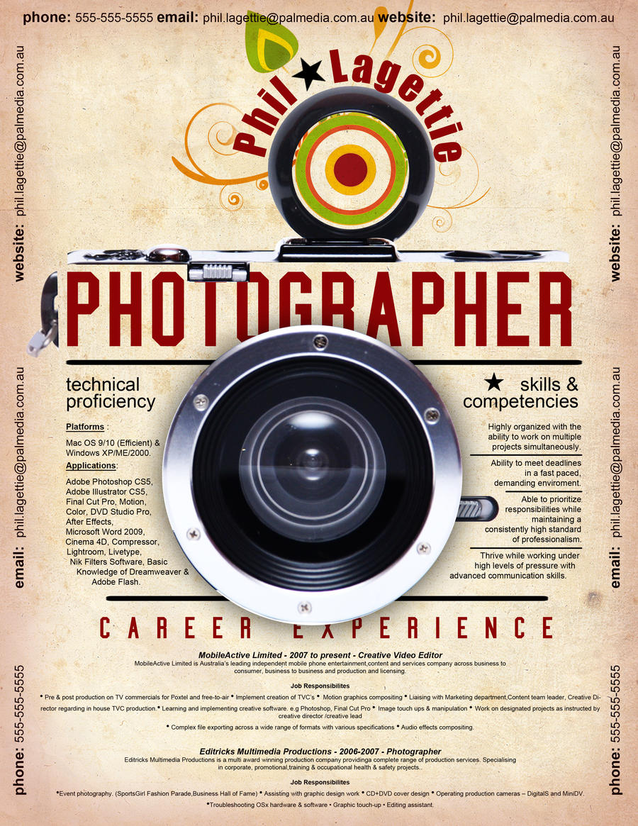 Resume - Photographer 2