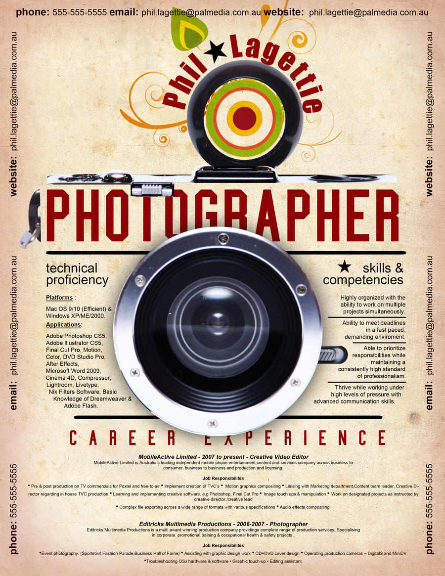 Resume - Photographer 2 by rkaponm