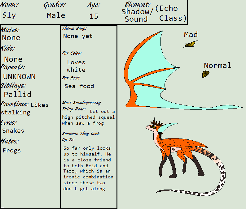 Sly Ref Sheet