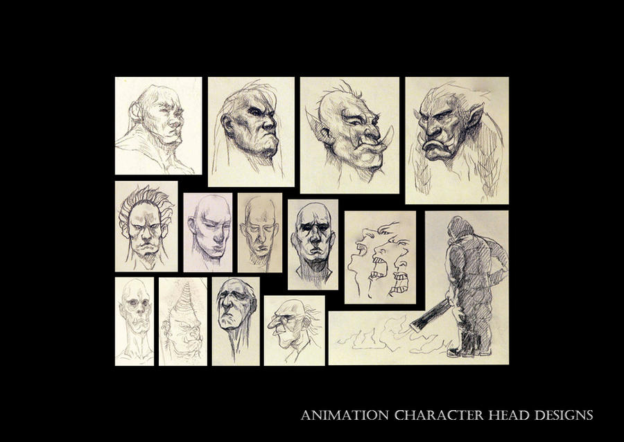 Head Character Design ANIMATION CHARACTER HEAD DESIGNS by jiancaocobra on DeviantArt
