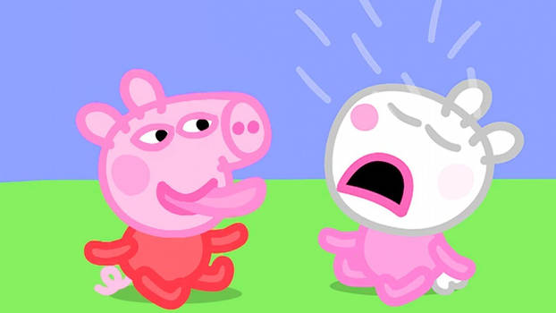 Babies Peppa pig and Suzy sheep 