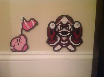 Kirby and King Dedede Bead Sprite