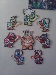 Bowser and the Koopa Kids Bead Sprite