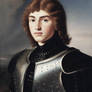 Portrait of a young knight. AI art (2)