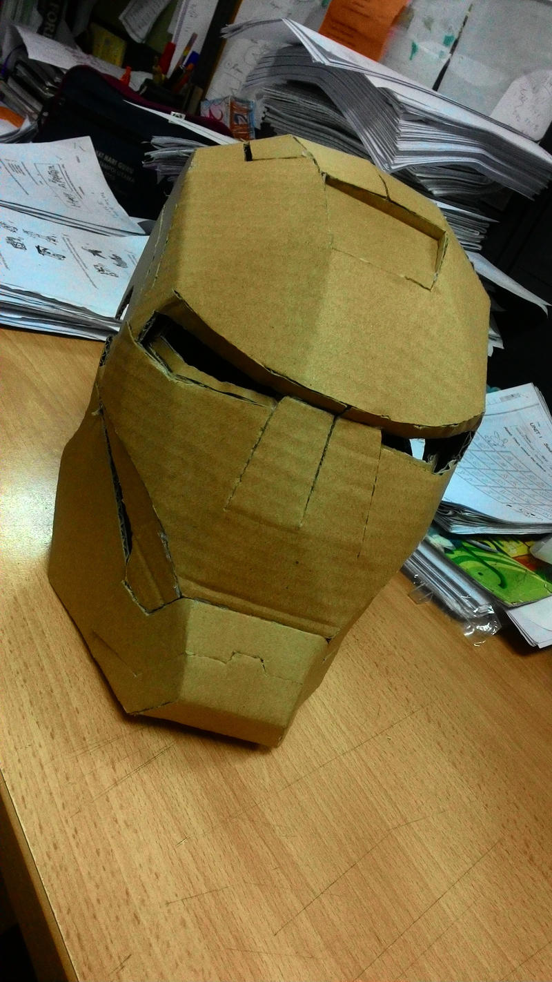 How to make a cardboard Iron Man helmet