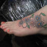 dasies foot tattoo