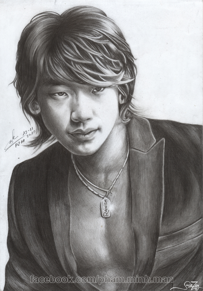 Bi Rain pencil drawing p2m