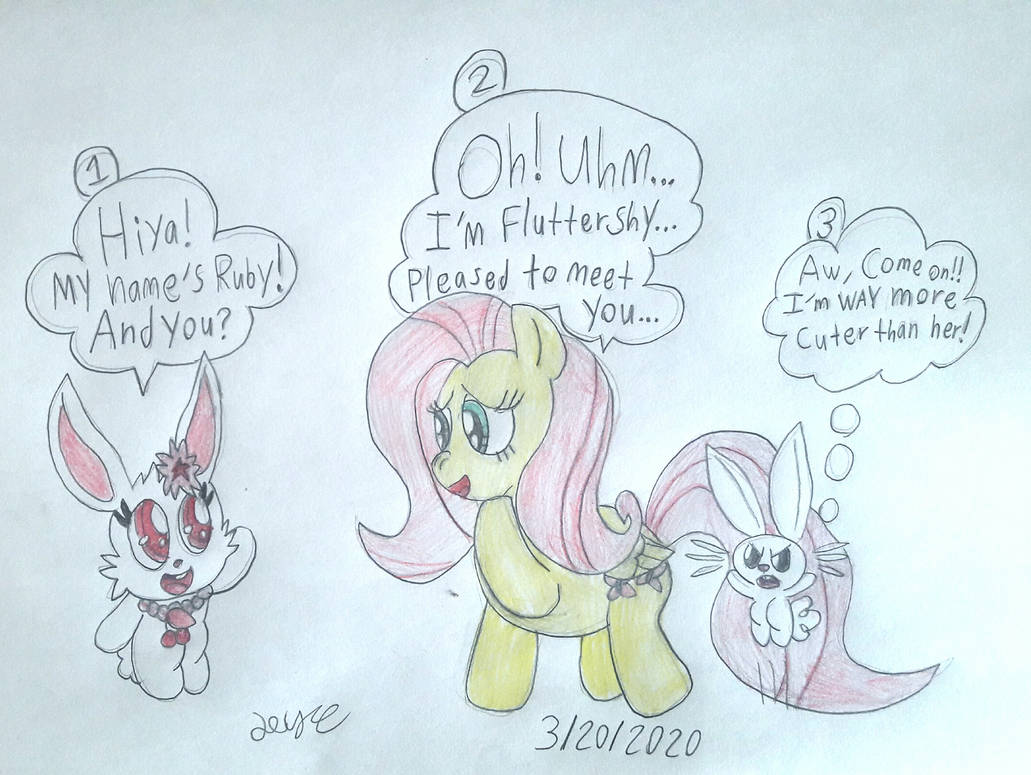 Fluttering Ruby REQUEST - Ruby Meets Fluttershy by HarmonyBunny2024 on DeviantArt