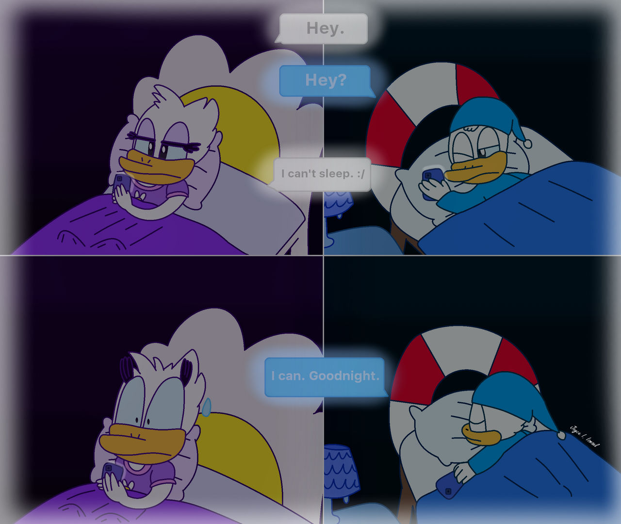 Deviantart Red Texting Late Night Texting by HarmonyBunny2024 on DeviantArt