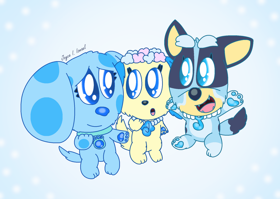 Blue Rabbit Deviantart Three Blue Puppy Gals! by HarmonyBunny2025 on DeviantArt