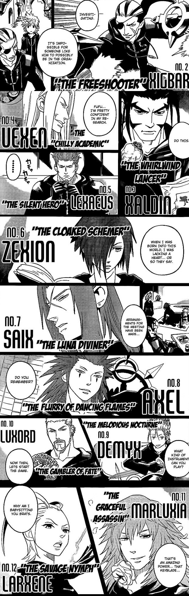 Organization XIII Manga Intros