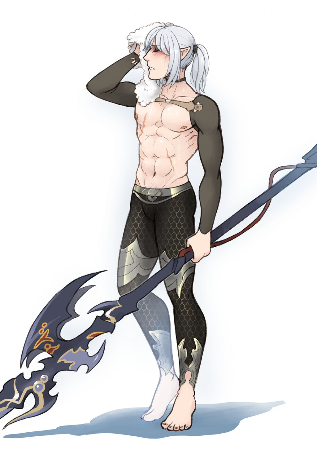 estinien pinup by Quilofire on DeviantArt