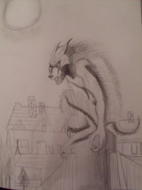 Werewolf Rooftops Werewolf on rooftop by genibee07 on DeviantArt