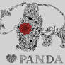 Mandala flower panda