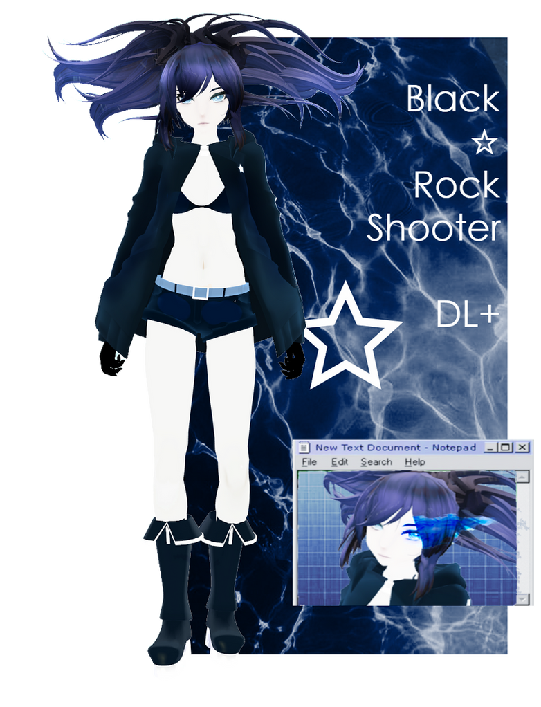 Rock Mmd Model .: MMD :. Black Rock Shooter +DL by Sagitta-P on DeviantArt