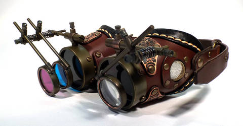 Steampunk Goggles Classic-04 by doublepgoggles