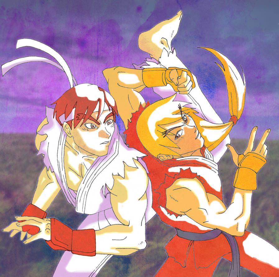 SF Alpha- Ryu vs Ken by YoaKeDAX on DeviantArt