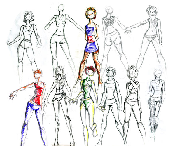fashion sketch medley