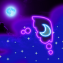 Neon Nightmare Moon Wallpaper