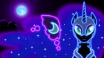 Neon Nightmare Moon Wallpaper by ZantyARZ