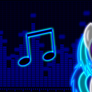 Neon Vinyl Scratch Wallpaper