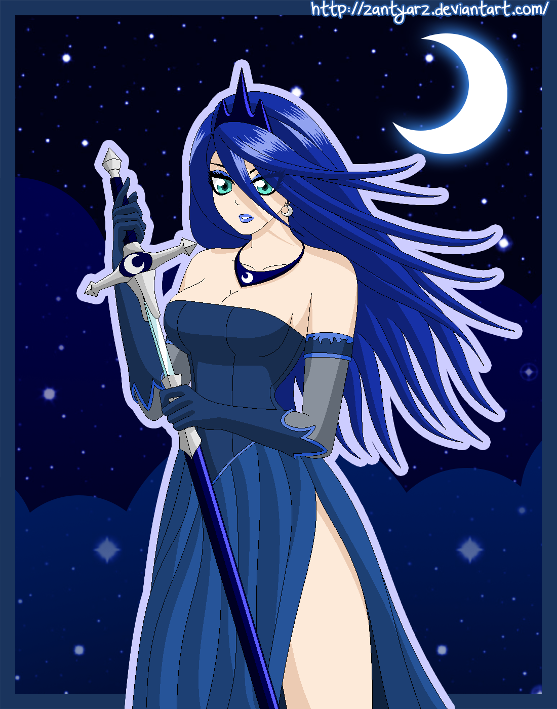Princess Luna Human by ZantyARZ on DeviantArt
