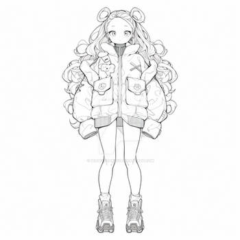 [P2U] Line Art: Character #002