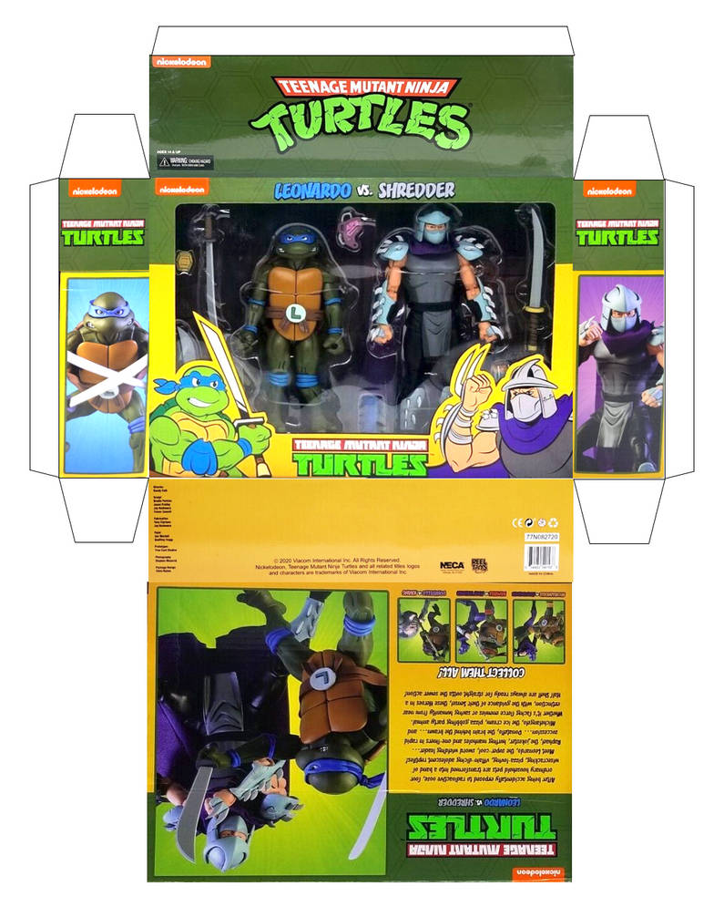 TMNT Leonardo vs. Shredder Figure Box by Jediknight11977 on DeviantArt