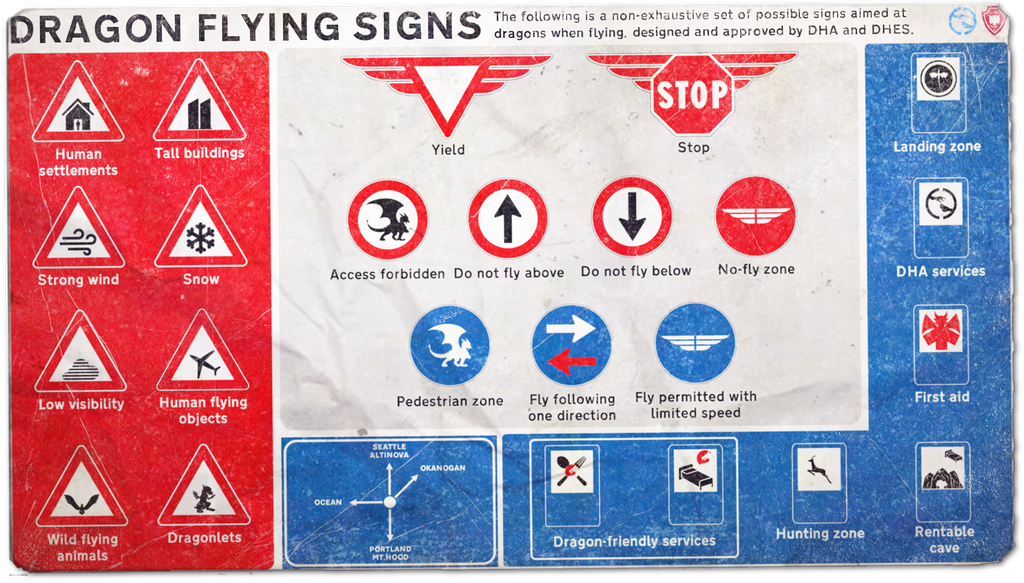 Flying Dash Sign Dragon flying signs by DHA by RandomVanGloboii on DeviantArt