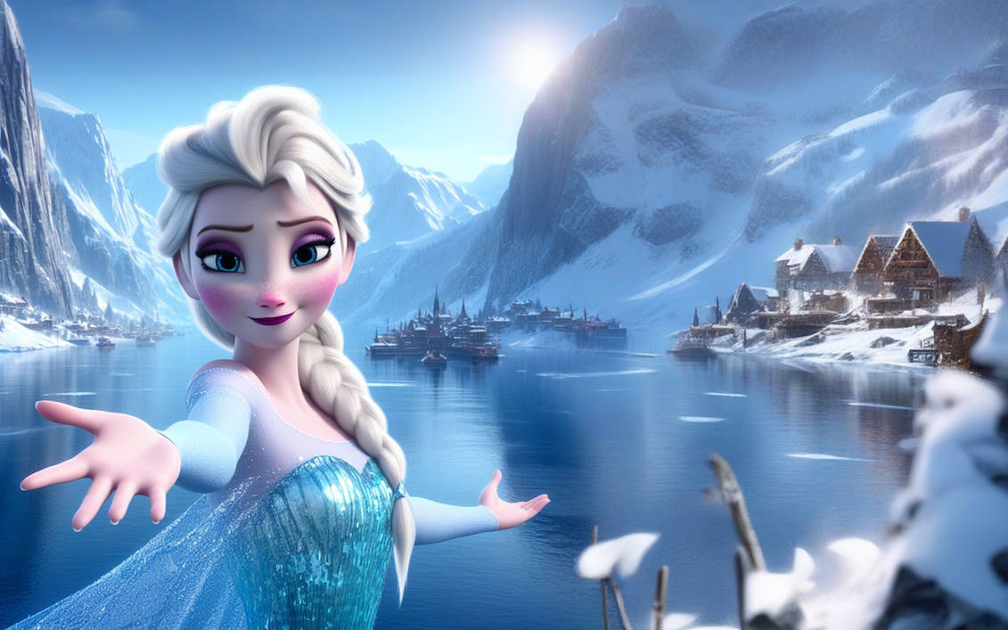 Acadele Elsa Elsa welcomes you to Arendelle wallpaper by Pencilshade on DeviantArt
