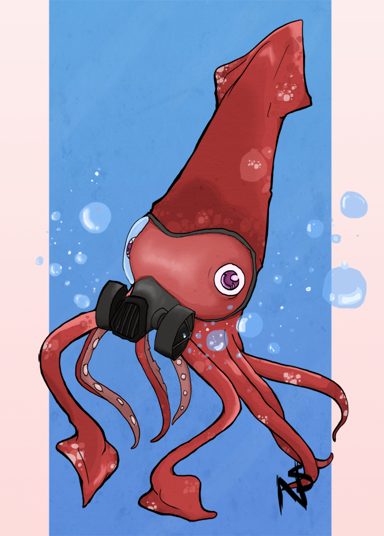 Squiddy go swimmy