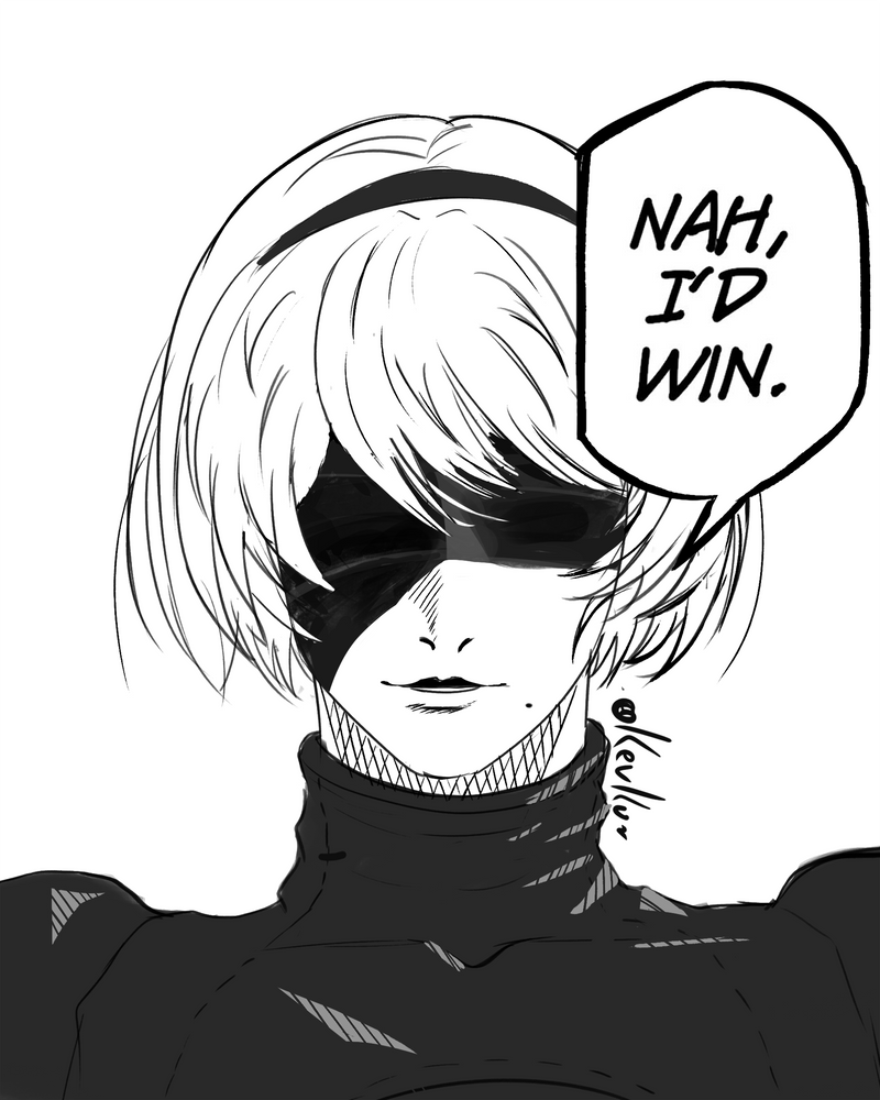 Angry 2b 2b version 2 by Gutsherr on DeviantArt